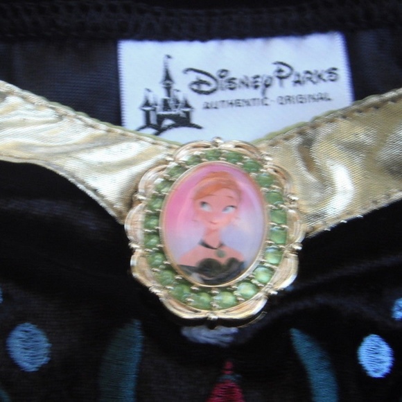 New! DISNEY WORLD Frozen Anna CORONATION DRESS M 7/8 GIRLS Halloween Costume - Picture 3 of 4